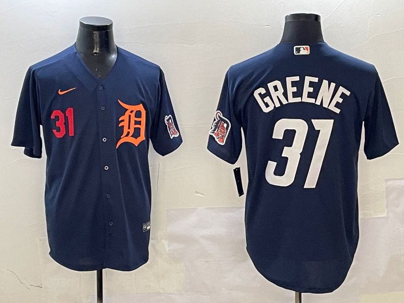Men Detroit Tigers #31 Greene Drak Blue Game 2025 Nike MLB Jersey style 3113